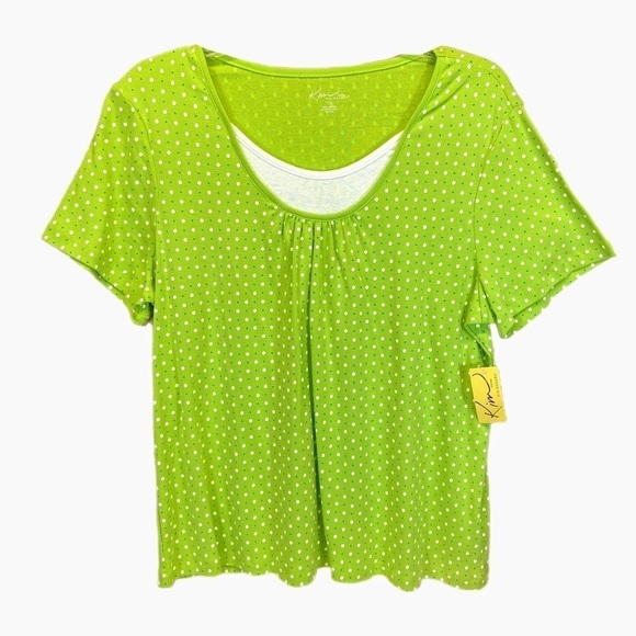 Kim Rogers Tops - Kim Rogers 1X T top layered look removed tags to launder new never worn NWOT